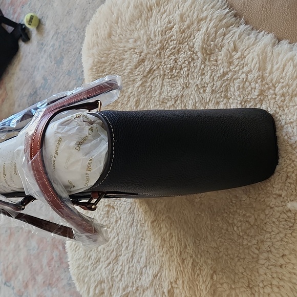 NWT Dooney & Bourke Large Black Leather Lexington Shopper Tote 🖤🤎 - Picture 8 of 17